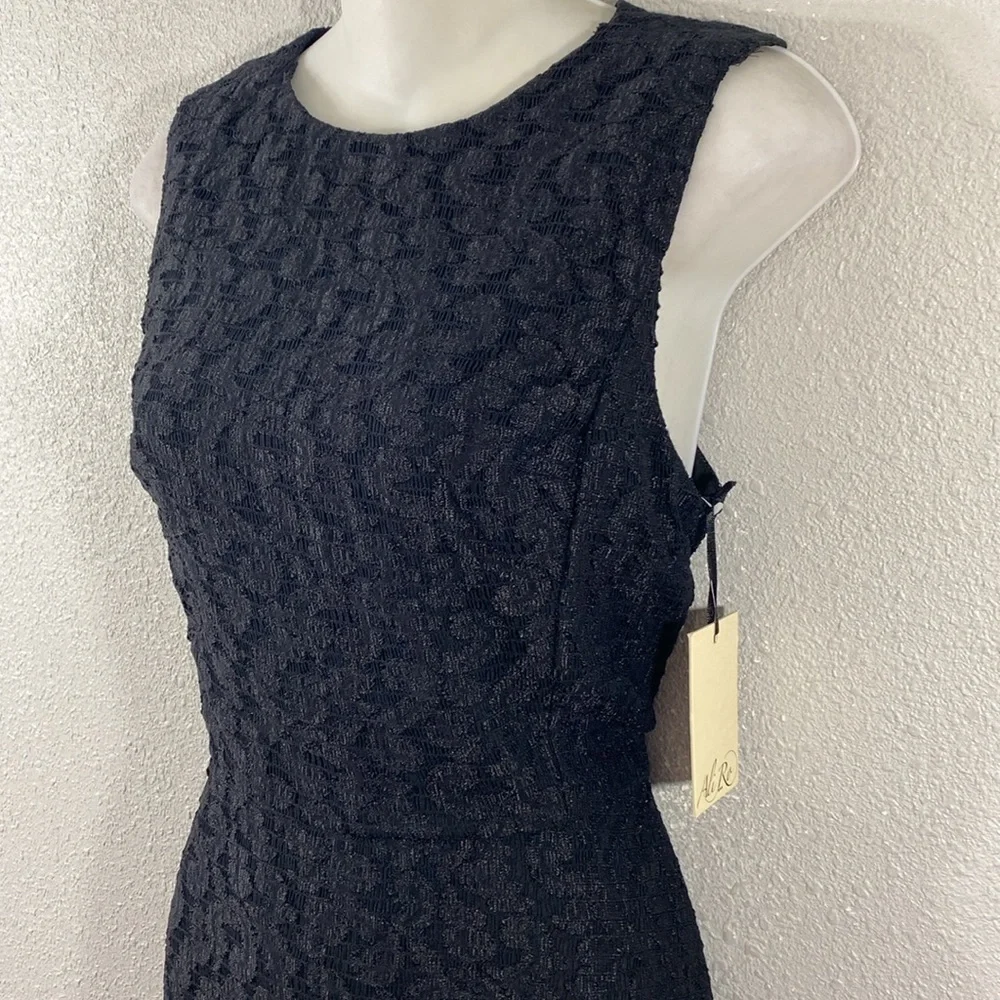 NWT Ali Ro Black Lace Sleeveless Fit Flare Dress 10 XX22